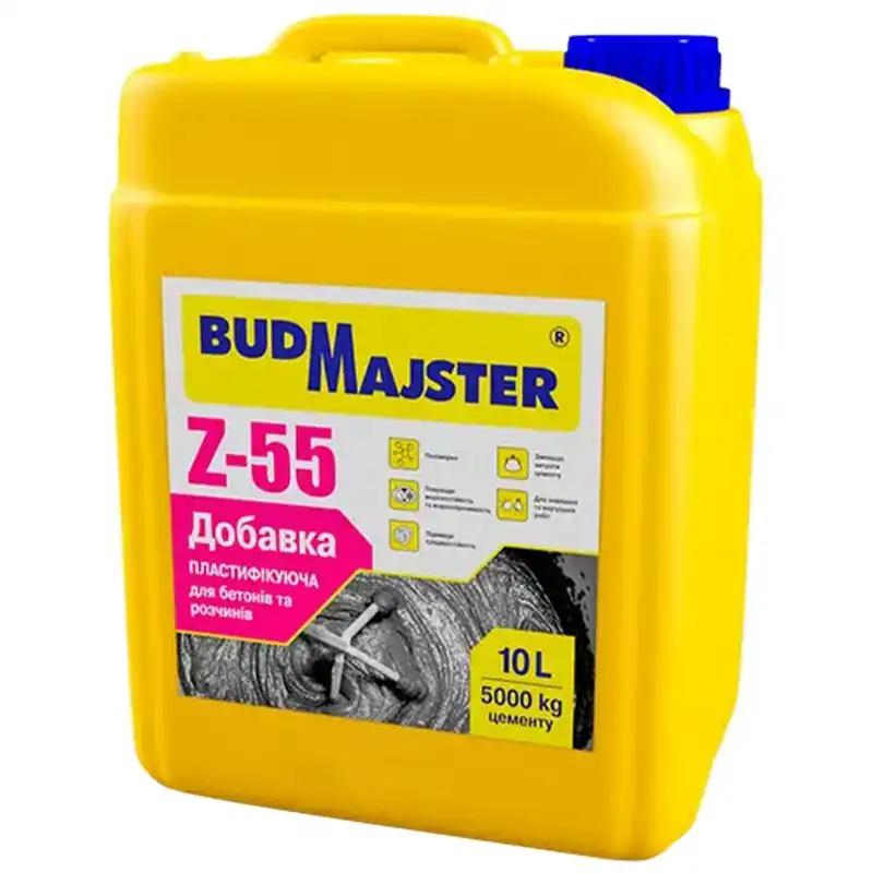 Пластифікатор для бетонів та розчинів BudMajster Z-55, 11,4 кг купити недорого в Україні, фото 1