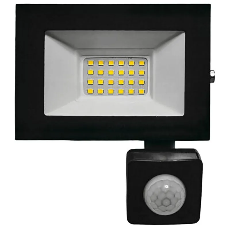 Прожектор Eurolamp, 20 Вт, 6500 K, чорний, LED-FL-20/65(sensor) купити недорого в Україні, фото 1