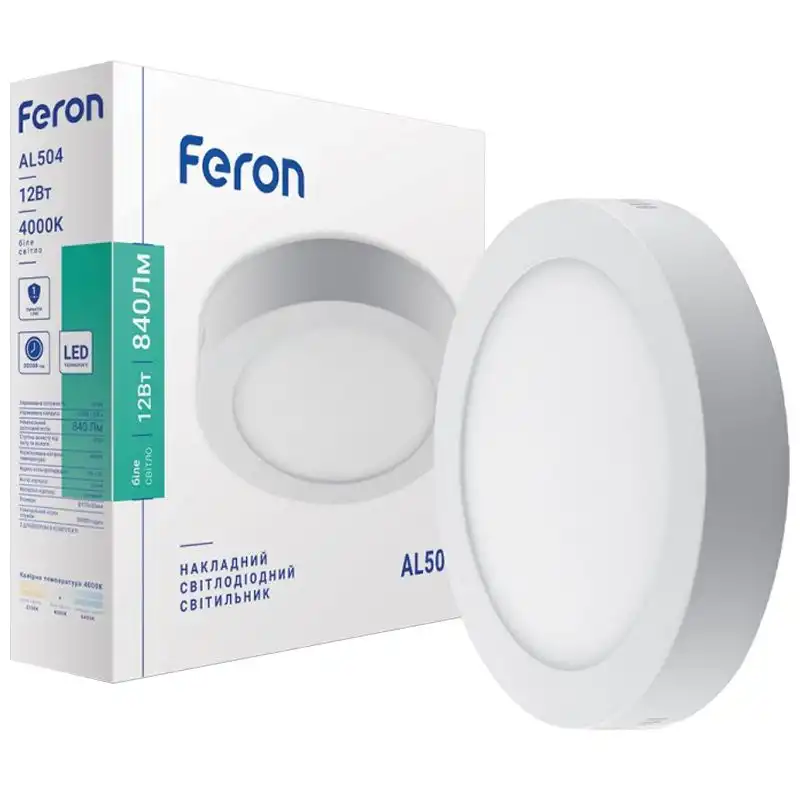 Світильник світлодіодний накладний Feron AL504, 18 Вт, 4000 К, 6660 купити недорого в Україні, фото 2