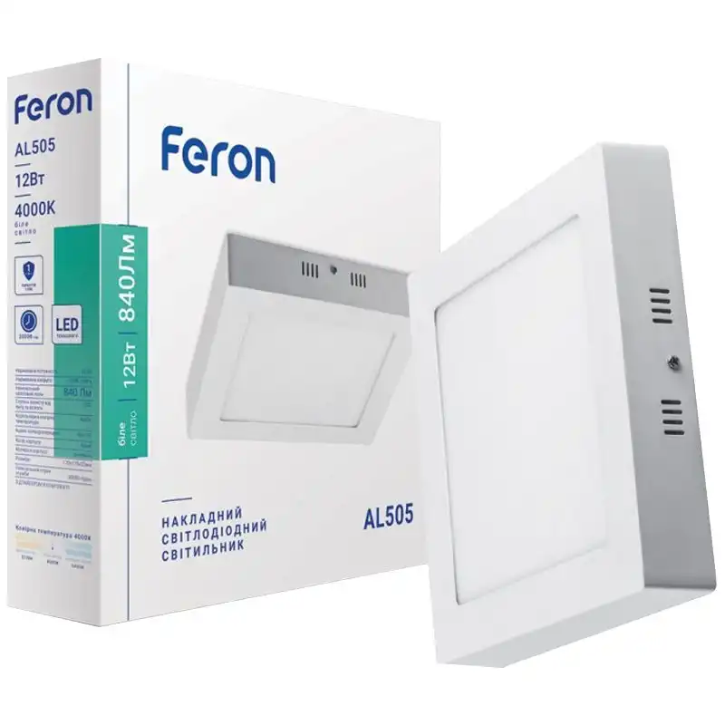 Світильник світлодіодний накладний Feron AL505, 12 Вт, 4000 К, 6663 купити недорого в Україні, фото 2
