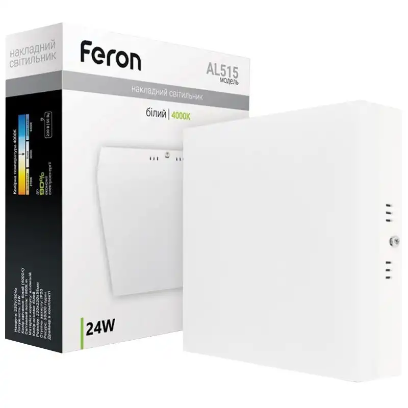 Світильник світлодіодний накладний Feron AL515, 24 Вт, 4000 К, 6671 купити недорого в Україні, фото 2