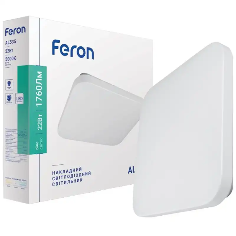 Світильник світлодіодний накладний Feron AL535, 22 Вт, 5000 К, 6819 купити недорого в Україні, фото 2