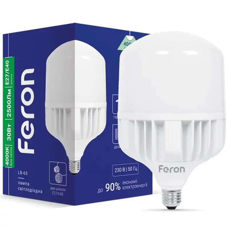 Лампа Feron LB-65, 30W, E27-E40, 4000K, 5568 купить недорого в Украине, фото 2
