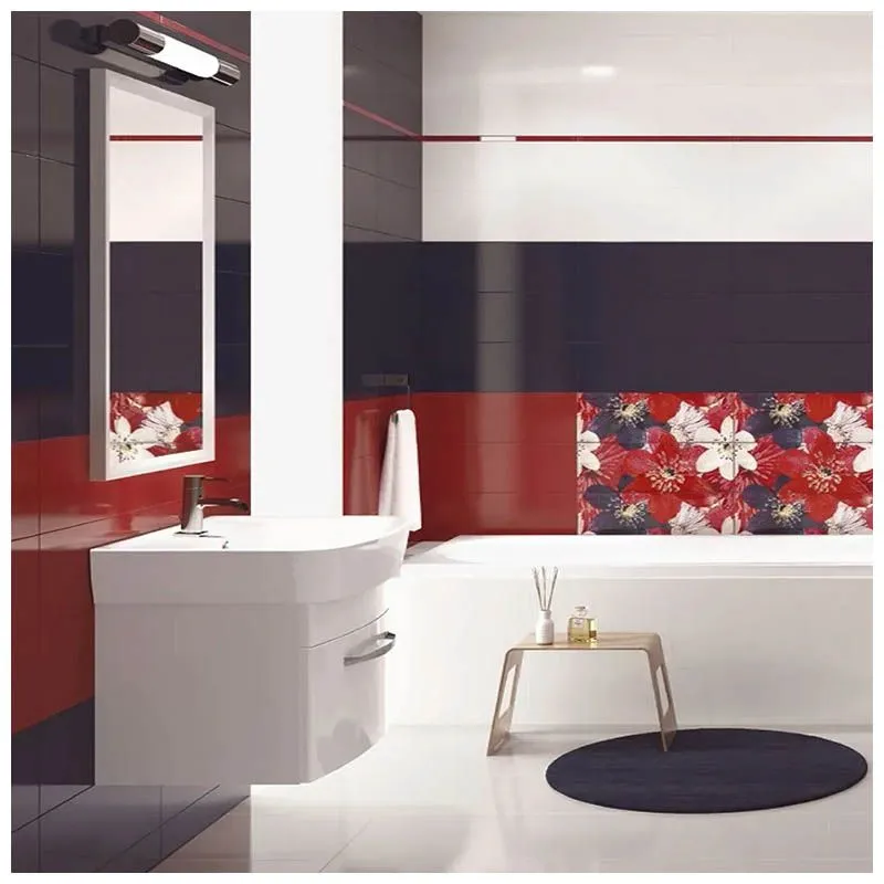 Фриз Opoczno Glass Red Border, 450х20х8 мм, 265292 купить недорого в Украине, фото 1