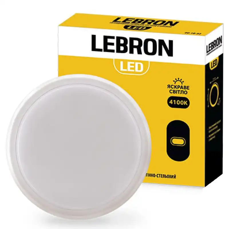 Світильник LED круглий Lebron L-WLR, 8W, 4100K, ІР65, 15-35-20 купити недорого в Україні, фото 1