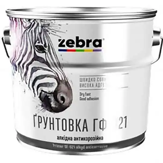 Ґрунт Зебра ГФ-021, 2,8 кг, 11 матовий білий купити недорого в Україні, фото 1