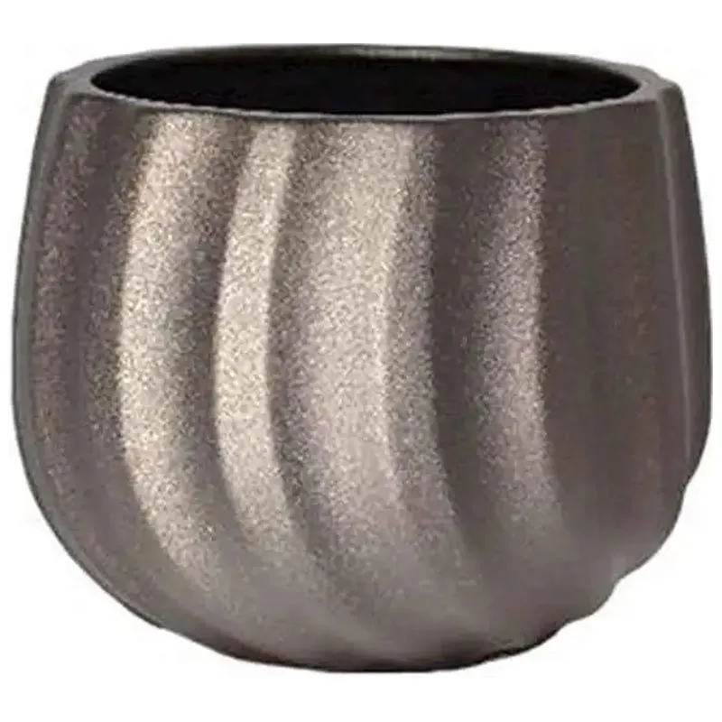 Горшок керамический Волна, 1,6 л, жемчужина бронзовая купить недорого в Украине, фото 1