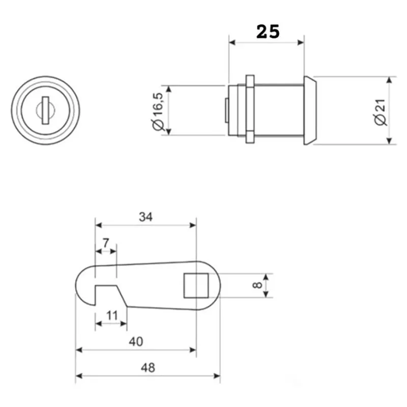 Замок поштовий Avers CAM-01/25-NI, фото 2 Замок поштовий Avers CAM-01/25-NI купити недорого в Україні, фото 2