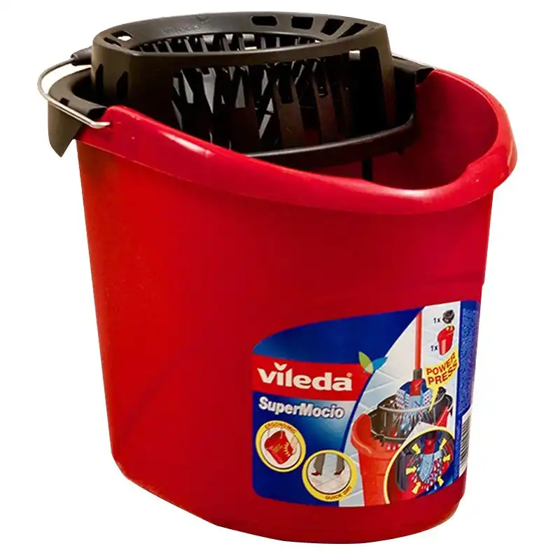 Ведро с отжимом Vileda Super Mocio, 10 л, красный, 152037 купить недорого в Украине, фото 1
