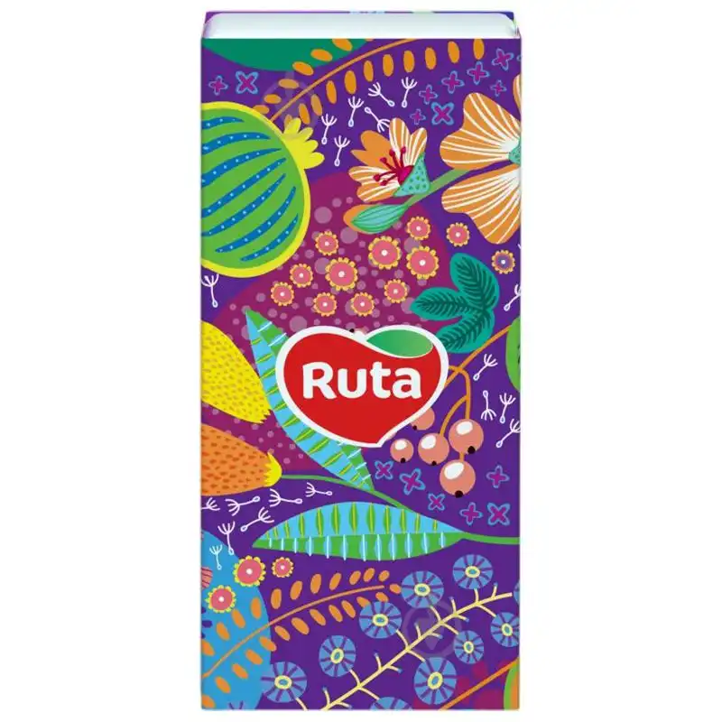 Хустинки носові Ruta Classic, 10 шт, без аромату купити недорого в Україні, фото 1