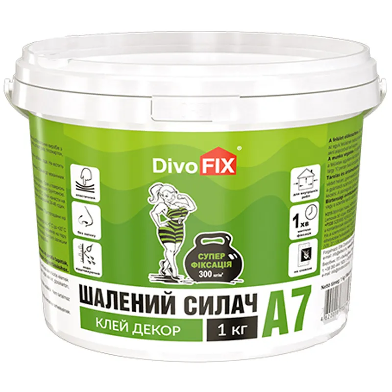 Клей Шалений Силач Decor A-7, 1 кг купить недорого в Украине, фото 1