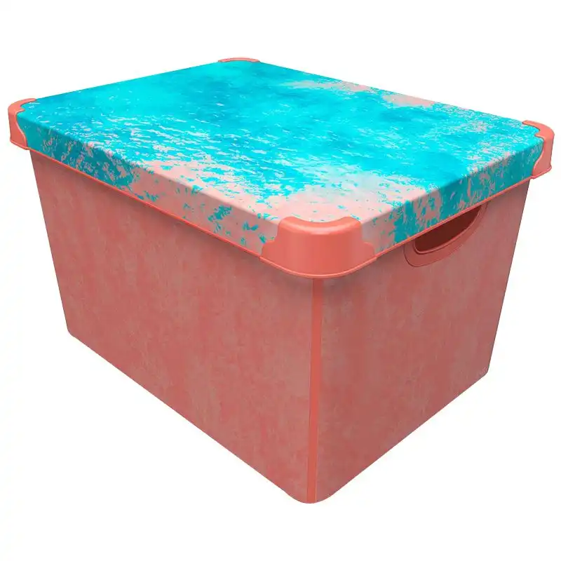 Контейнер для зберігання з кришкою Qutu Style Box Coral, 20 л, 6709304 купити недорого в Україні, фото 1