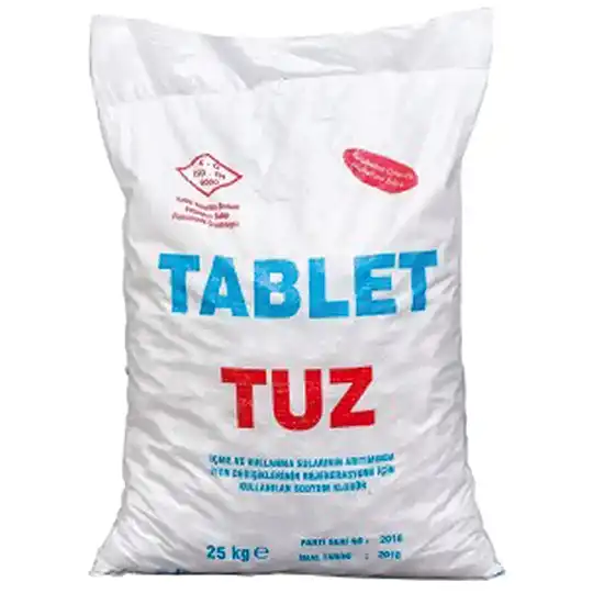Сіль для установок пом'якшення води таблетована Tablet Tuz, 25 кг купити недорого в Україні, фото 1