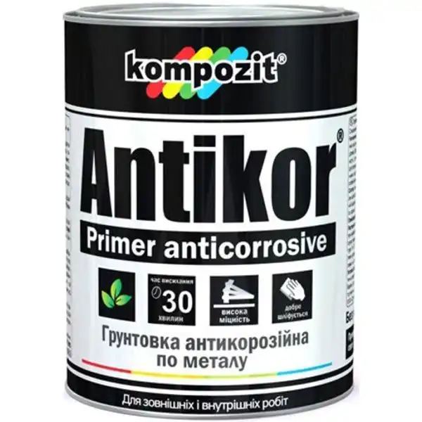 Ґрунтовка антикорозійна Kompozit Antikor, 1 кг, світло-сіра купити недорого в Україні, фото 1