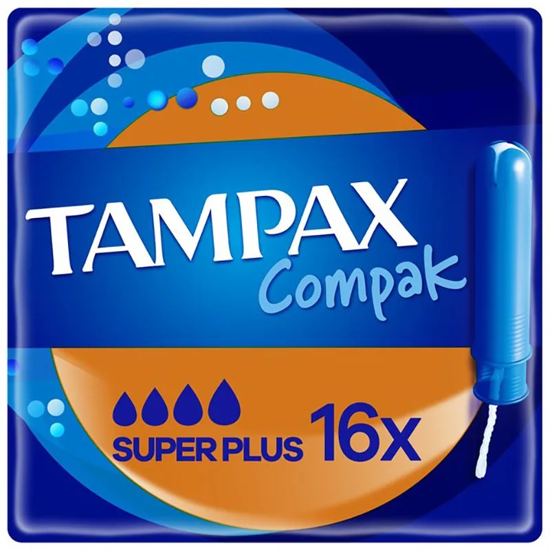 Тампони з аплікатором Tampax Compak Super Plus Duo, 16 шт купити недорого в Україні, фото 1