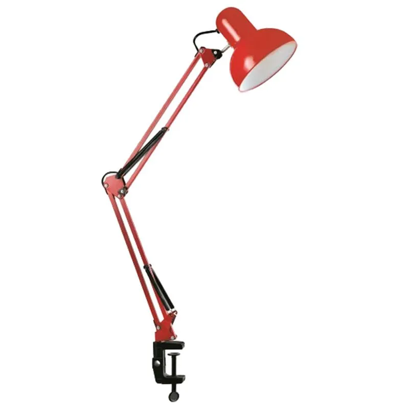 Лампа настольная на струбцине Lumano, 60 Вт, E27 LU-074-1800, красный купить недорого в Украине, фото 1