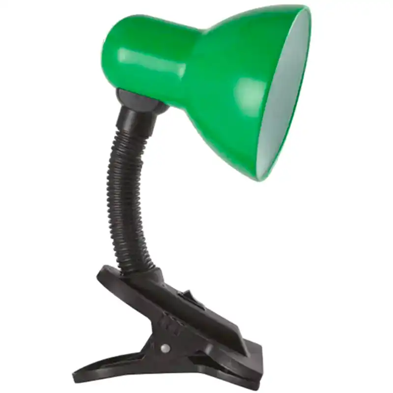 Настільна лампа-прищіпка з кнопкою Lumano LU-LN-1111, E27, зелений купити недорого в Україні, фото 1