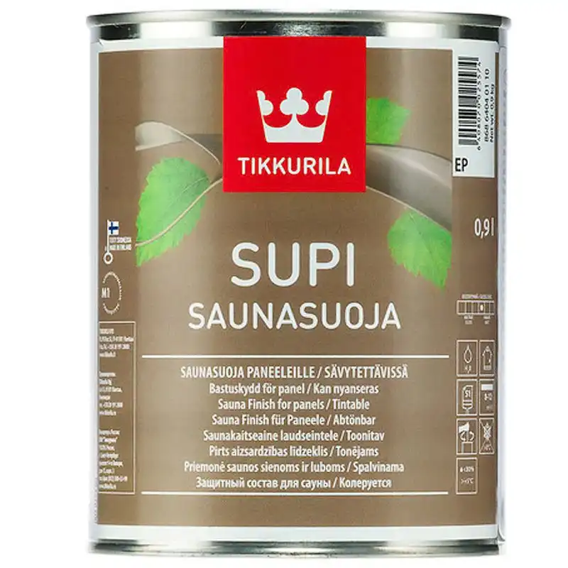 Засіб захисний для лазні Tikkurila Supi Saunasuoja, 0,9 л купити недорого в Україні, фото 1