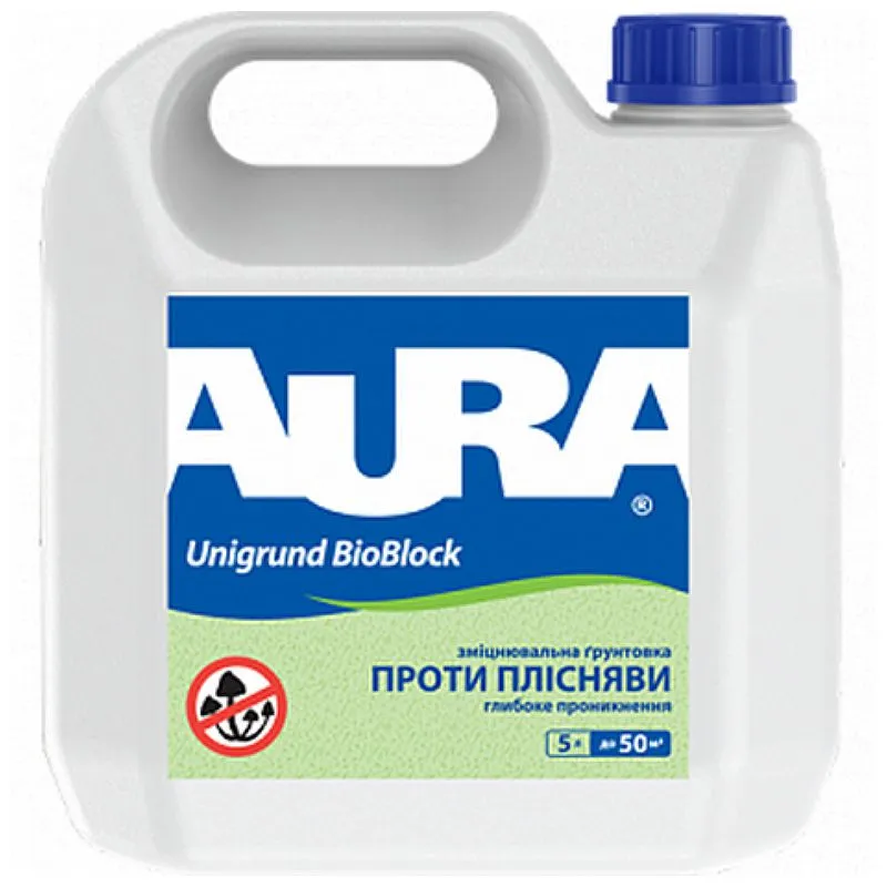 Грунтовка фунгицидная Aura Unigrund BioBlock, 5 л купить недорого в Украине, фото 1