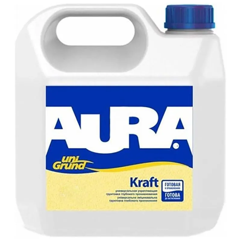 Грунтовка глубокопроникающая Aura Unigrund Kraft, 5 л купить недорого в Украине, фото 1