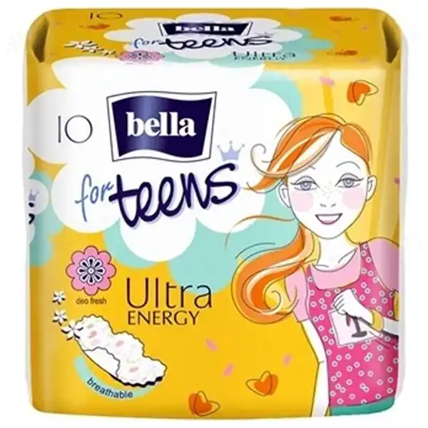 Прокладки Bella for Teens Ultra Energy silky drai deo exotic fruits, 10 шт, BE-013-RW10-230 купити недорого в Україні, фото 1