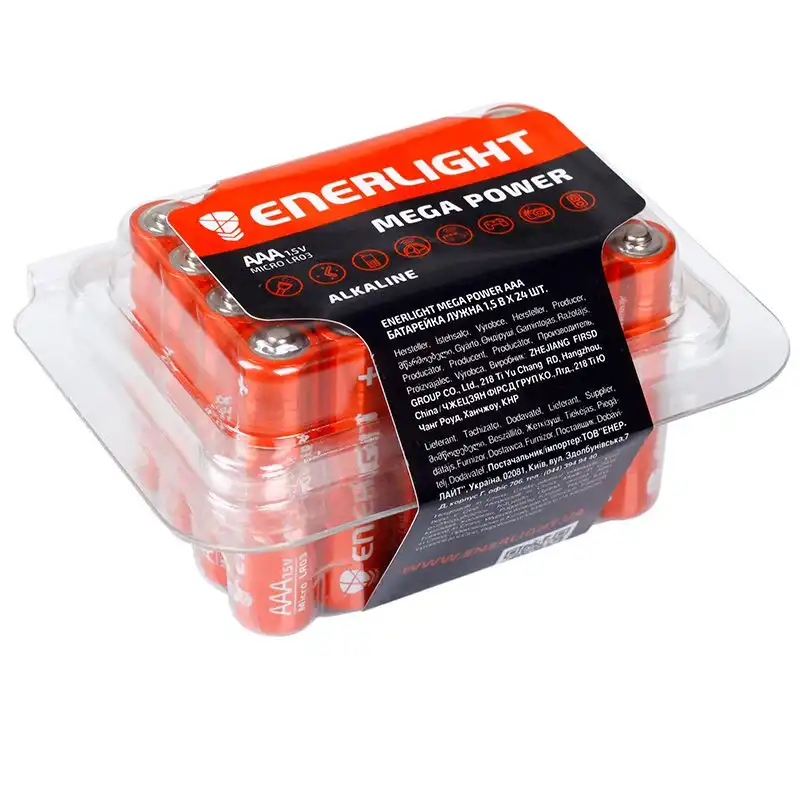 Батарейка лужна Enerlight Mega Power AAA Box, 24 шт, 90030324 купити недорого в Україні, фото 1