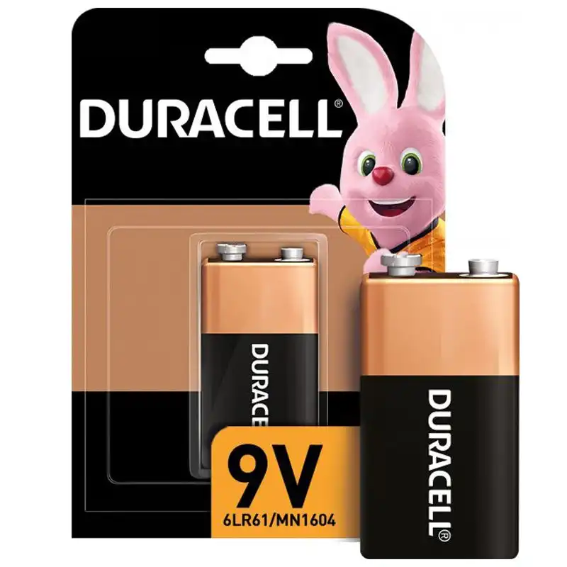 Батарейка Duracell Basic 9V 6LR61, 1 шт., 81381920 купити недорого в Україні, фото 1