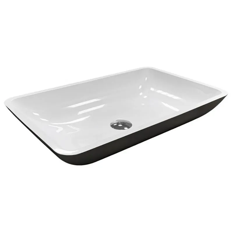 Умивальник Adamant Lower Black\White, 56х36 см, чорно-білий купити недорого в Україні, фото 2