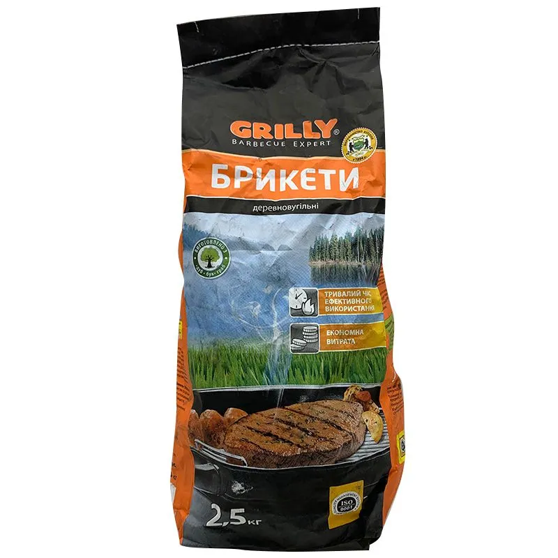 Брикети деревновугільні, 2,5 кг купити недорого в Україні, фото 1