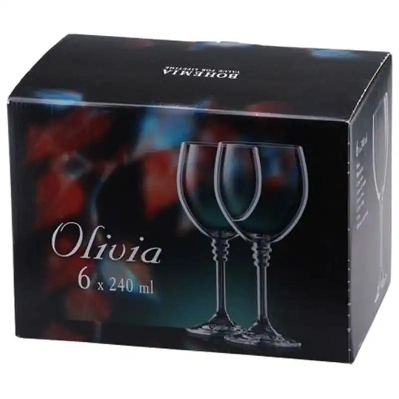 Набір келихів для вина Bohemia Olivia, 6 шт, 240 мл, 40346/240 купити недорого в Україні, фото 2