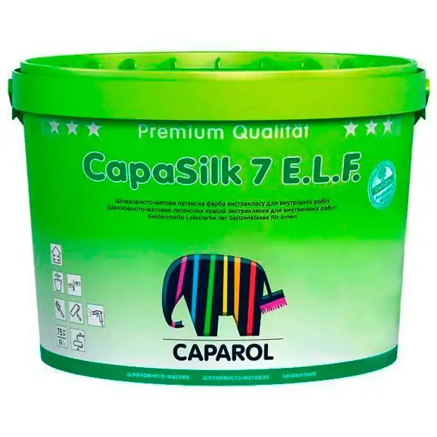 Краска интерьерная латексная Caparol CapaSilk 7 ELF, В3, 2,35 л, шелковисто-матовая, прозрачный купить недорого в Украине, фото 1