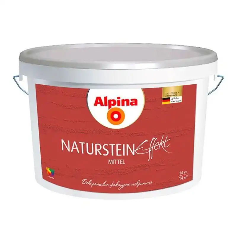 Штукатурка декоративна Alpina Effect Naturstein mittel B1, 14 кг купити недорого в Україні, фото 1