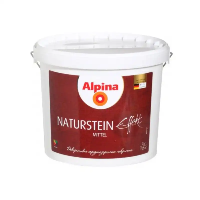 Штукатурка декоративна Alpina Effect Naturstein mittel B1, 7 кг купити недорого в Україні, фото 1