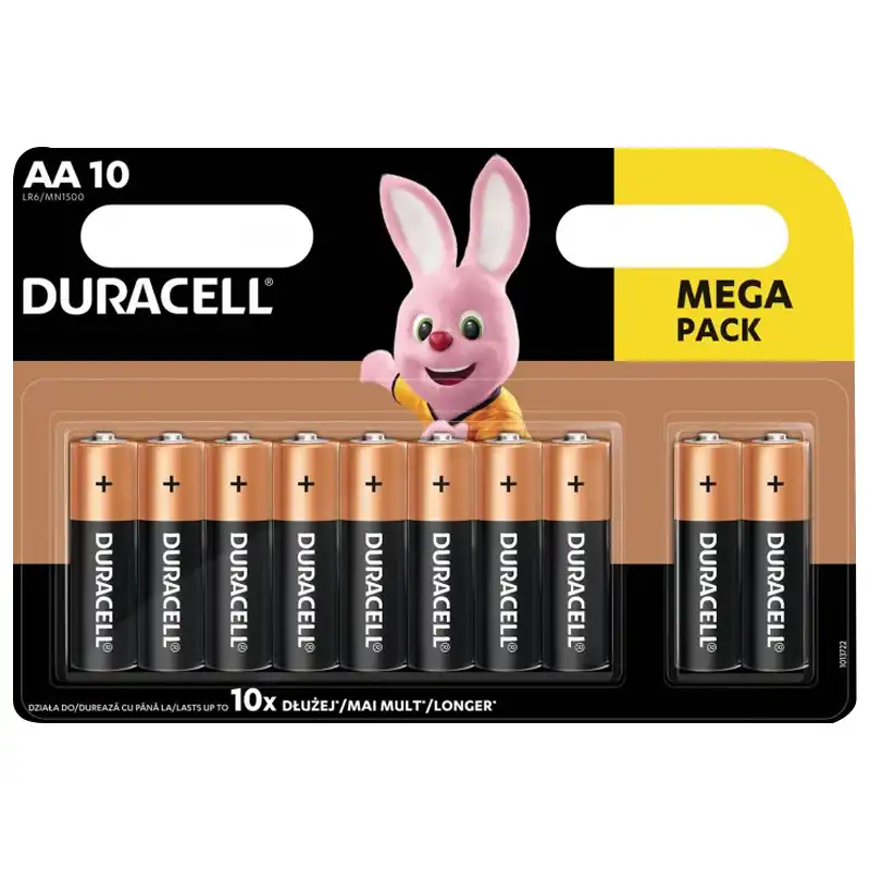 Батарейка алкалінова Duracell Basic, AA, 1,5V, LR6, 10 шт, 5014476 купити недорого в Україні, фото 1