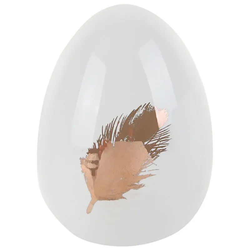Яйце декоративне Lefard Золоте перо, 12 см, 947-008 купити недорого в Україні, фото 1