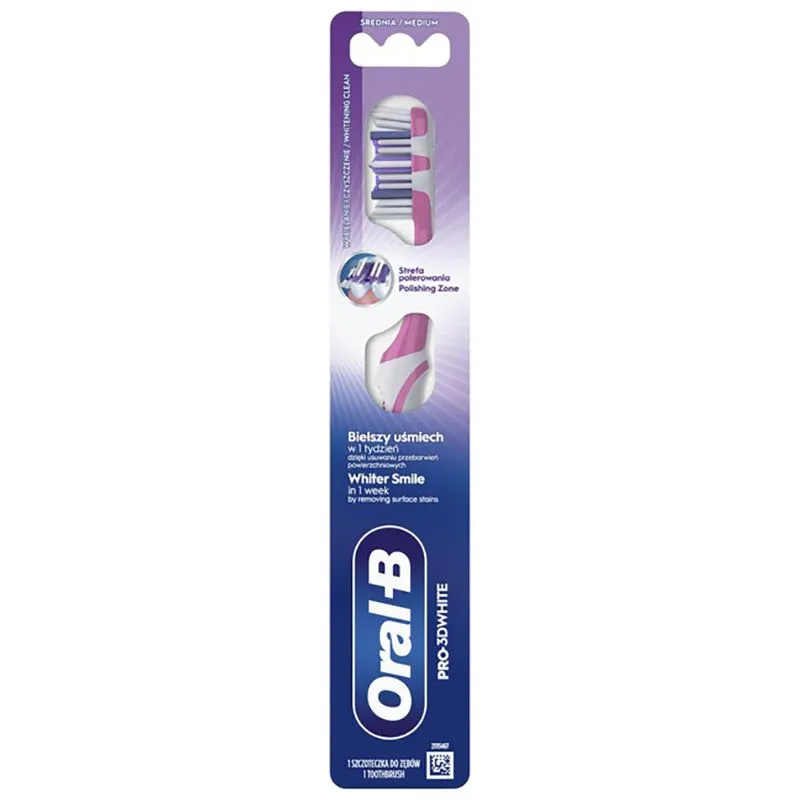 Зубная щетка Oral-B PRO-3D White Отбеливание 40, 1 шт, 8700216459518 купить недорого в Украине, фото 2