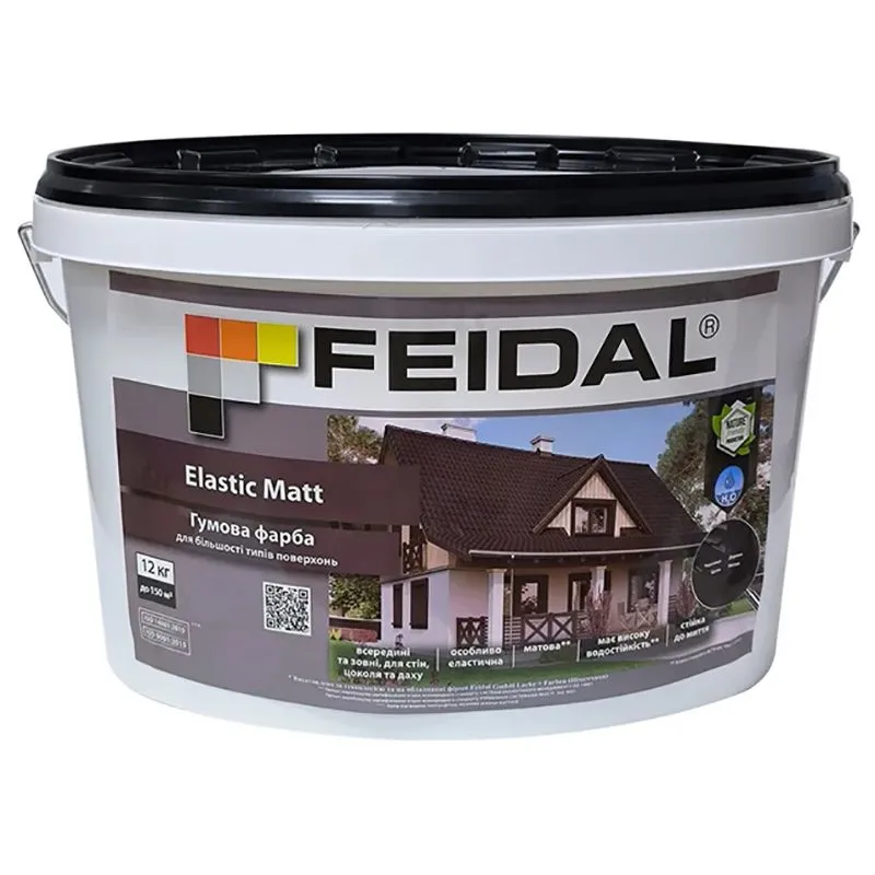 Фарба гумова Feidal Elastic Matt, 12 кг купити недорого в Україні, фото 1