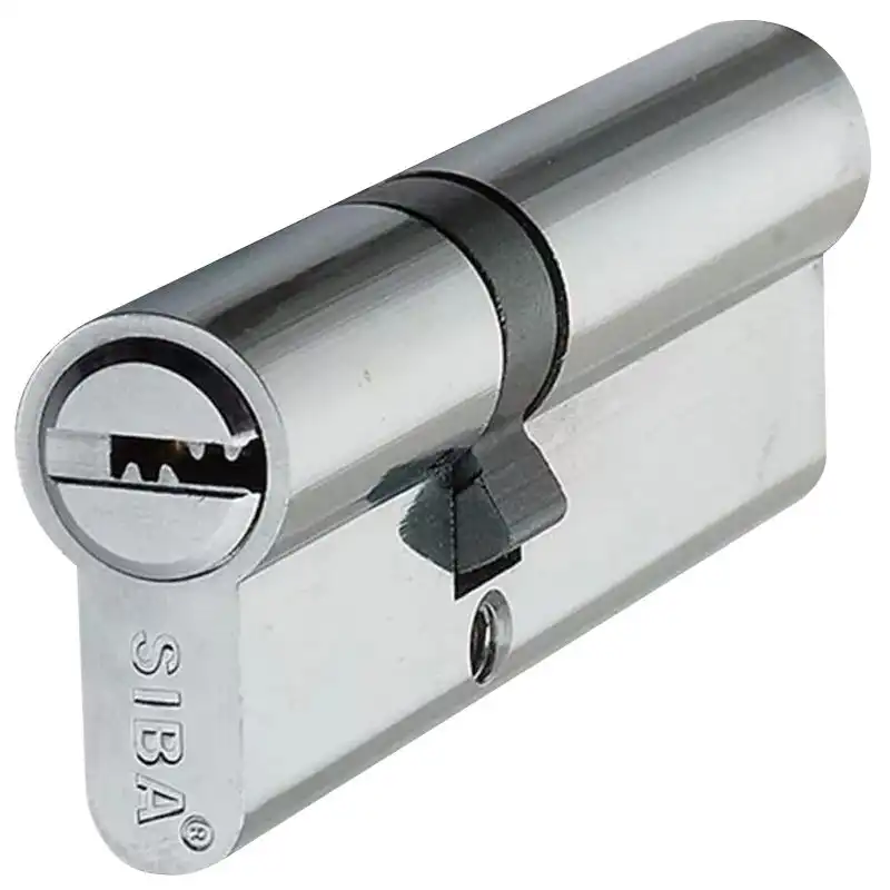 Циліндр лазерний Siba, ключ-ключ, 100 мм (55x55), хром, 12110/BK(55x55) купити недорого в Україні, фото 1