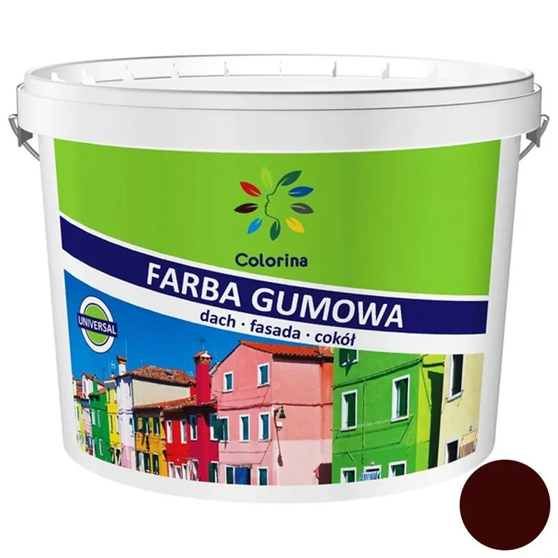 Фарба гумова Colorina, 6 кг, червоно-коричневий купити недорого в Україні, фото 1