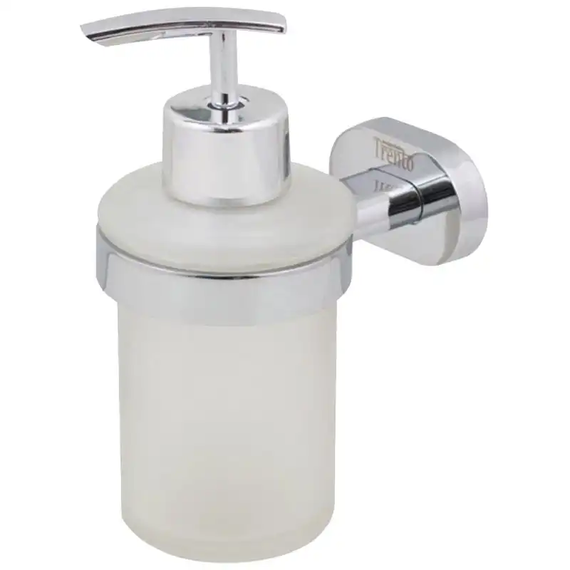 Дозатор для жидкого мыла Trento Verona, кнопочный, стеклянный, 250 мл, 46643 купить недорого в Украине, фото 1