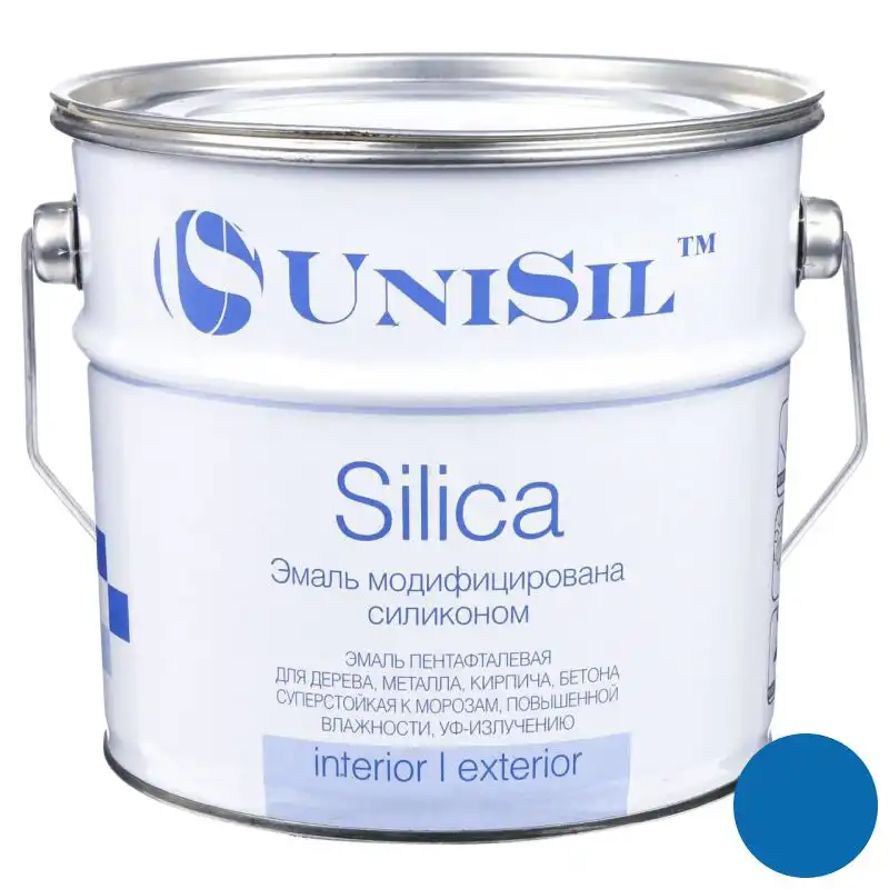 Емаль пентафталева UniSil Silica, 2,8 кг, глянцевий синій купити недорого в Україні, фото 1