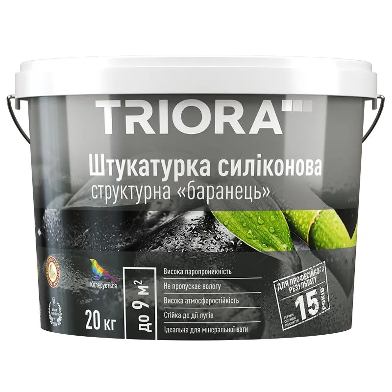 Штукатурка силиконовая Triora структурная "барашек", 1-1,5 мм, 20 кг купить недорого в Украине, фото 1