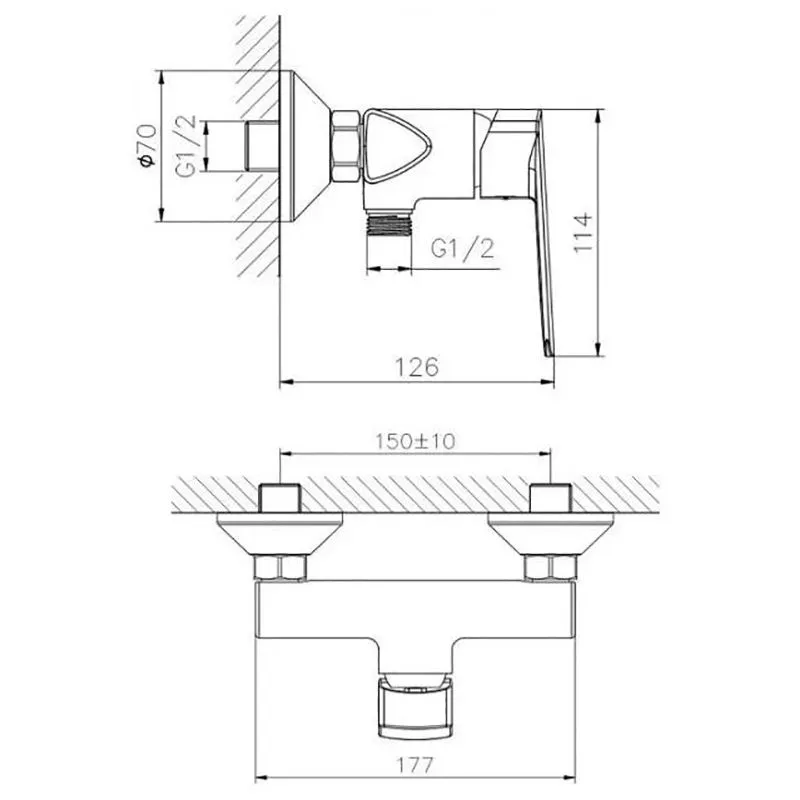 Змішувач для душу Koller Pool Style, SL0450 купити недорого в Україні, фото 2
