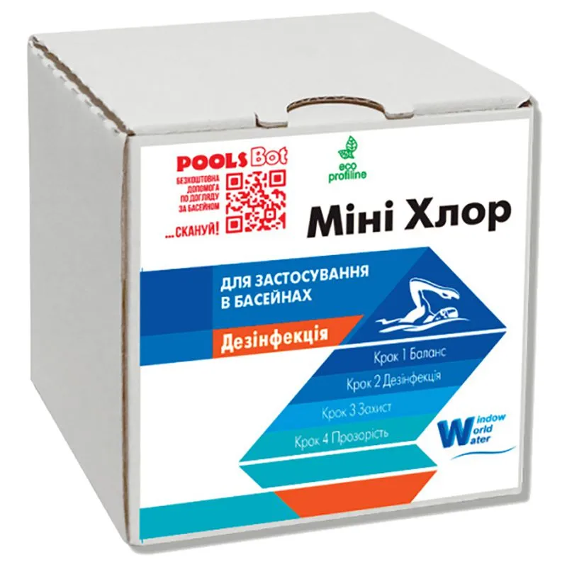 Таблетки для дезінфекції Міні хлор Water World Window, 0,4 кг купити недорого в Україні, фото 1