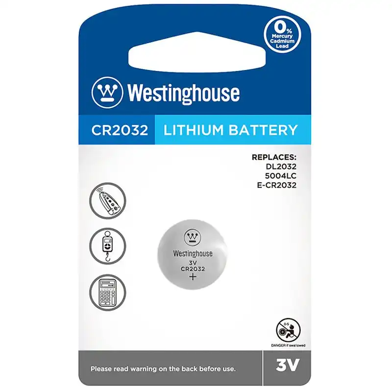 Батарейка Westinghouse Lithium CR2032 1 шт., CR2032-BP1 купити недорого в Україні, фото 1