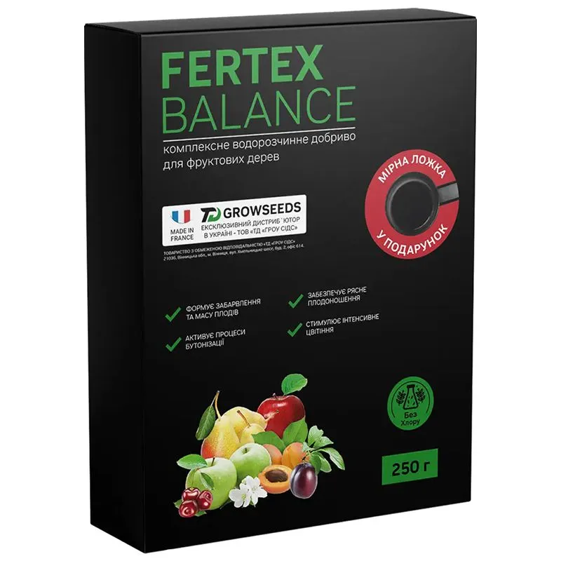 Добриво Growseeds Fertex Balance Комплексне для фруктових дерев, 250 г купити недорого в Україні, фото 1