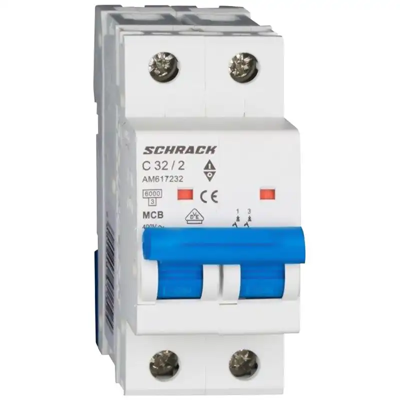 Автоматичний вимикач Schrack 2P, 32A, C, 6 кА, AM617232 купити недорого в Україні, фото 1