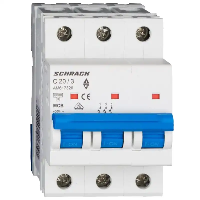 Автоматический выключатель Schrack 3P, 20A, C, 6 кА, AM617320 купить недорого в Украине, фото 1
