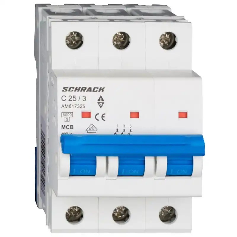 Автоматический выключатель Schrack 3P, 25A, C, 6 кА, AM617325 купить недорого в Украине, фото 1
