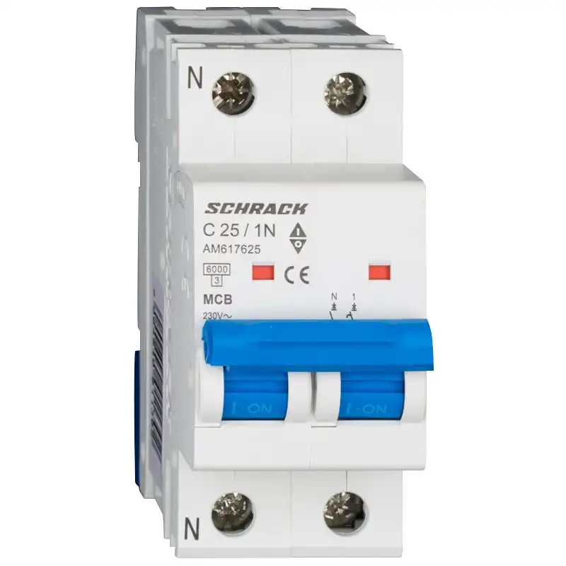 Автоматичний вимикач Schrack 1P+N, 25A, C, 6 кА, AM617625 купити недорого в Україні, фото 1